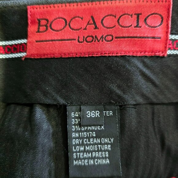 New Bocaccio Uomo Dress Pants 36 Mens Gray Flat Front Unhemmed Paris Trousers - Picture 10 of 11